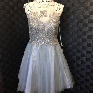 Holiday Formal Coya Sliver/ Grey Sequin Gown